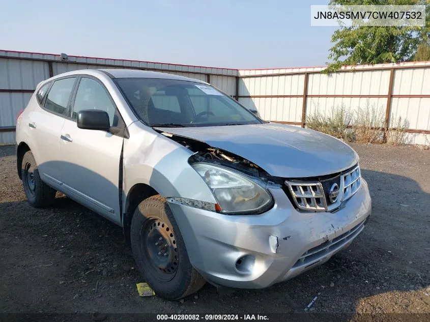 2012 Nissan Rogue S VIN: JN8AS5MV7CW407532 Lot: 40280082