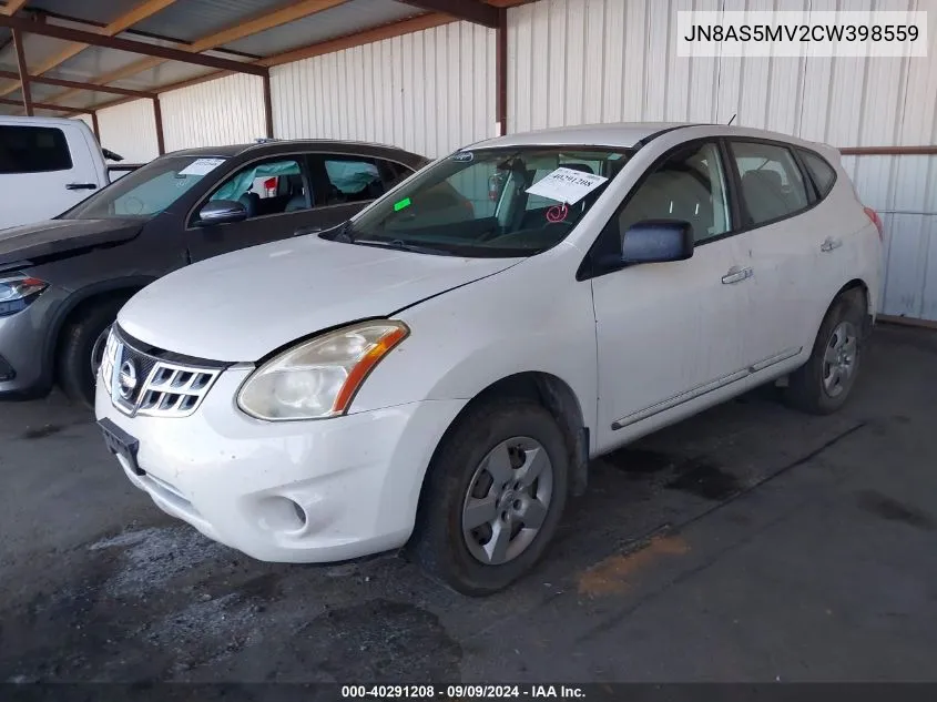 2012 Nissan Rogue S VIN: JN8AS5MV2CW398559 Lot: 40291208