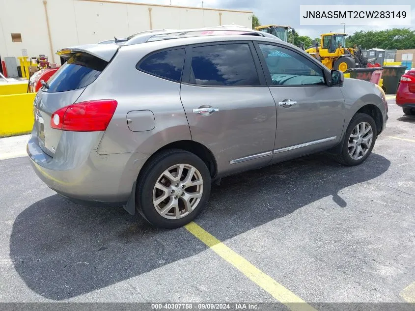 2012 Nissan Rogue Sv W/Sl Pkg VIN: JN8AS5MT2CW283149 Lot: 40307758