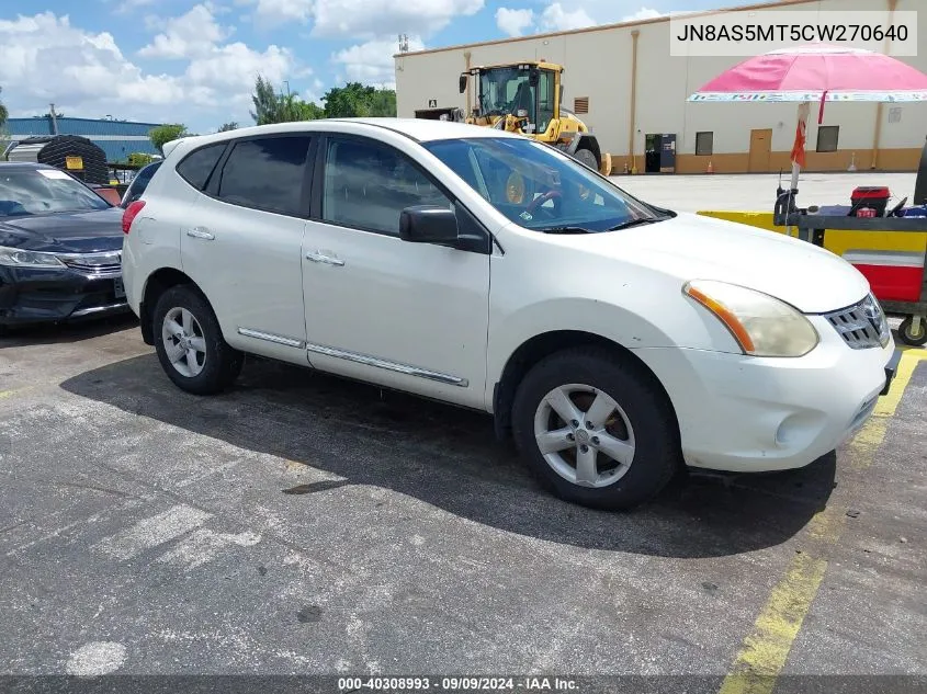 2012 Nissan Rogue S VIN: JN8AS5MT5CW270640 Lot: 40308993