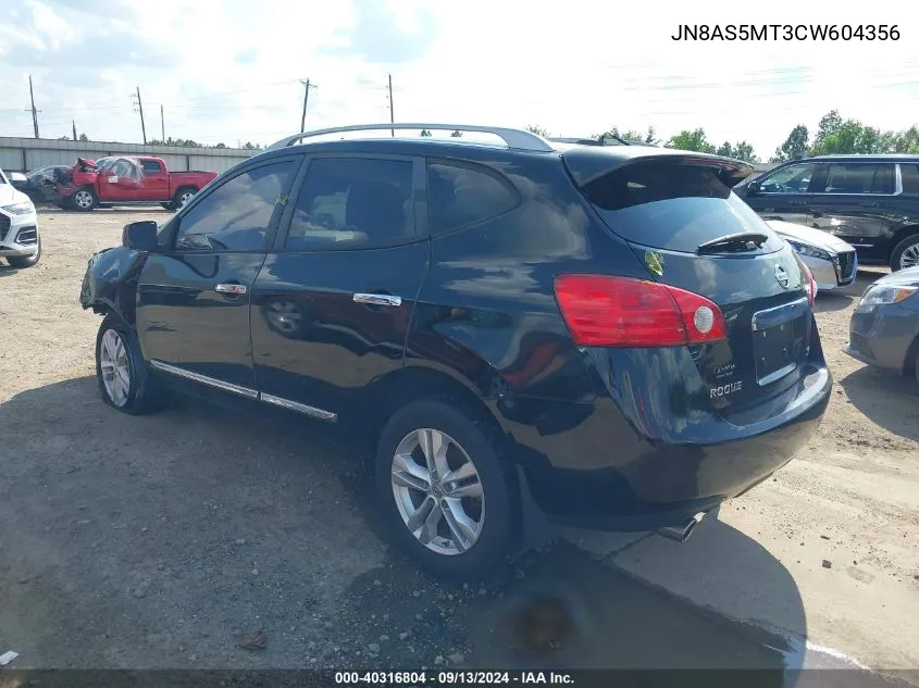 JN8AS5MT3CW604356 2012 Nissan Rogue Sv