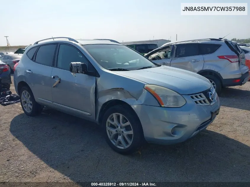 2012 Nissan Rogue Sv W/Sl Pkg VIN: JN8AS5MV7CW357988 Lot: 40325912