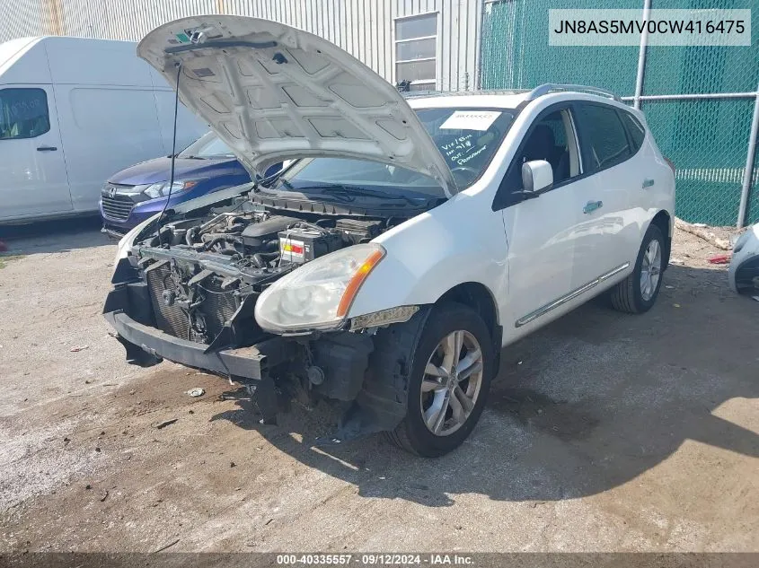 JN8AS5MV0CW416475 2012 Nissan Rogue Sv