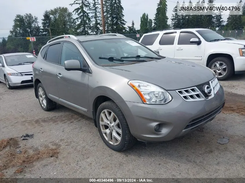 2012 Nissan Rogue Sv W/Sl Pkg VIN: JN8AS5MV4CW404796 Lot: 40340496