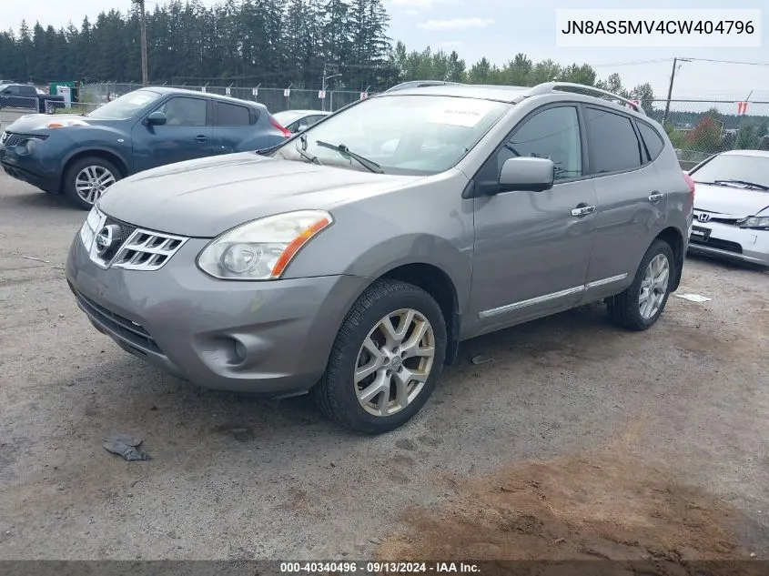 2012 Nissan Rogue Sv W/Sl Pkg VIN: JN8AS5MV4CW404796 Lot: 40340496