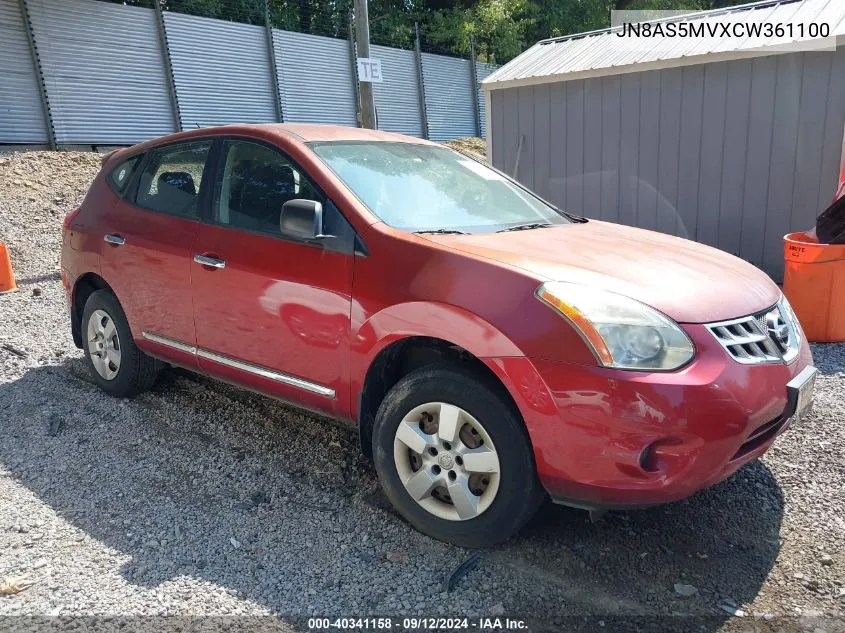 2012 Nissan Rogue S VIN: JN8AS5MVXCW361100 Lot: 40341158