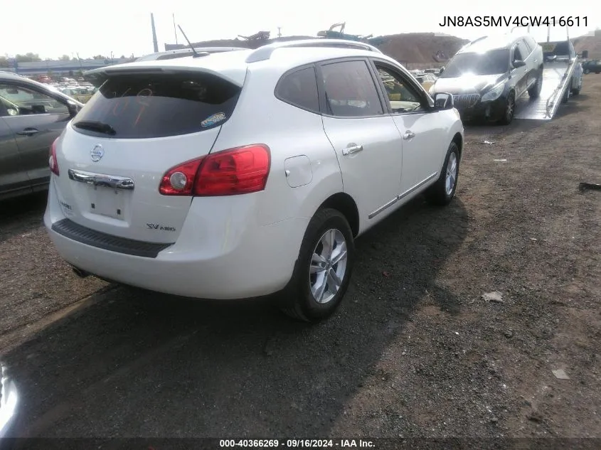 2012 Nissan Rogue Sv VIN: JN8AS5MV4CW416611 Lot: 40366269