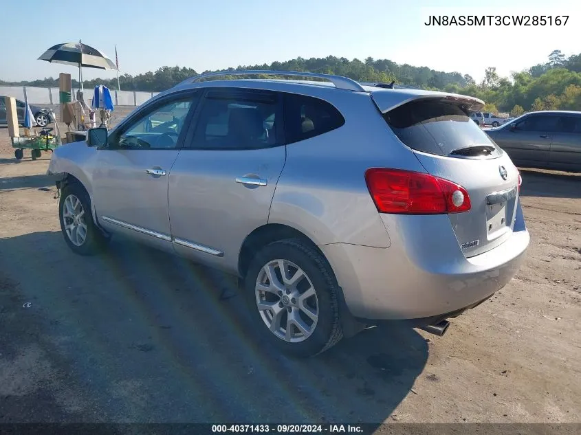 JN8AS5MT3CW285167 2012 Nissan Rogue Sv W/Sl Pkg