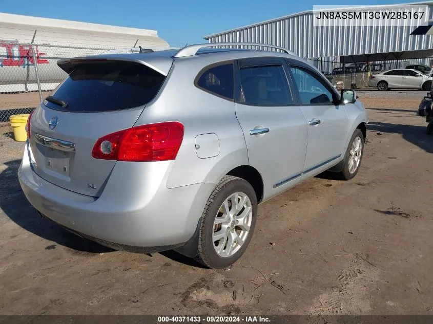 2012 Nissan Rogue Sv W/Sl Pkg VIN: JN8AS5MT3CW285167 Lot: 40371433