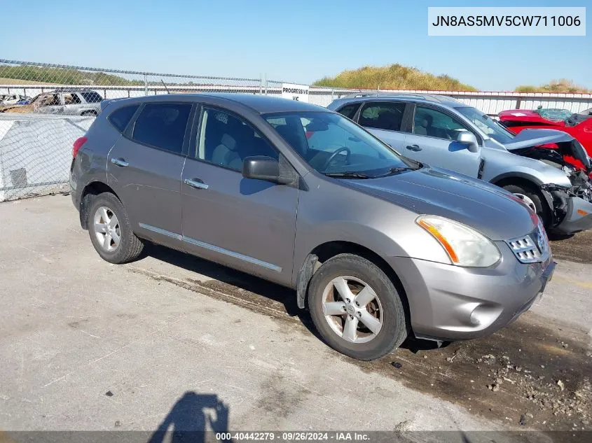 2012 Nissan Rogue S VIN: JN8AS5MV5CW711006 Lot: 40442279