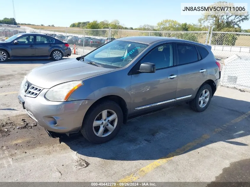 2012 Nissan Rogue S VIN: JN8AS5MV5CW711006 Lot: 40442279