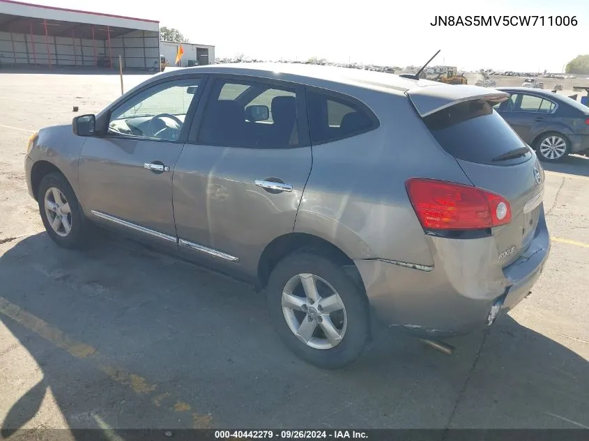 JN8AS5MV5CW711006 2012 Nissan Rogue S