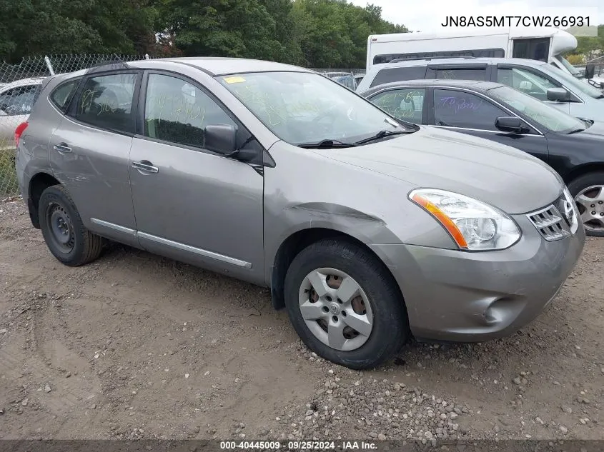 2012 Nissan Rogue S VIN: JN8AS5MT7CW266931 Lot: 40445009