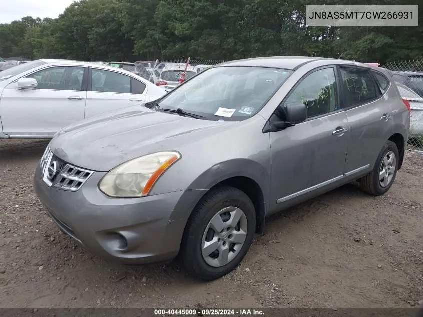 JN8AS5MT7CW266931 2012 Nissan Rogue S