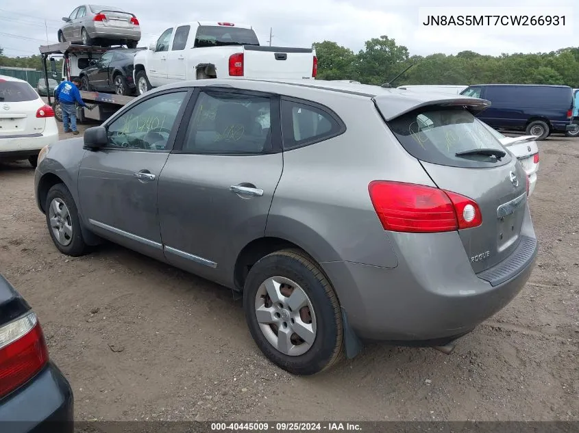 JN8AS5MT7CW266931 2012 Nissan Rogue S