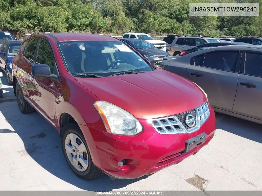 2012 Nissan Rogue S VIN: JN8AS5MT1CW290240 Lot: 40448786