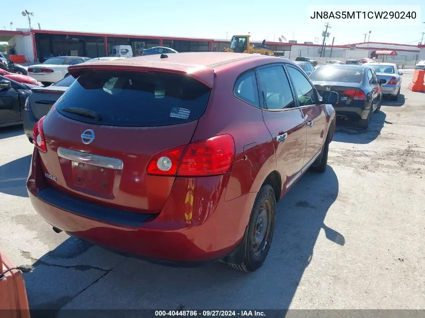 2012 Nissan Rogue S VIN: JN8AS5MT1CW290240 Lot: 40448786