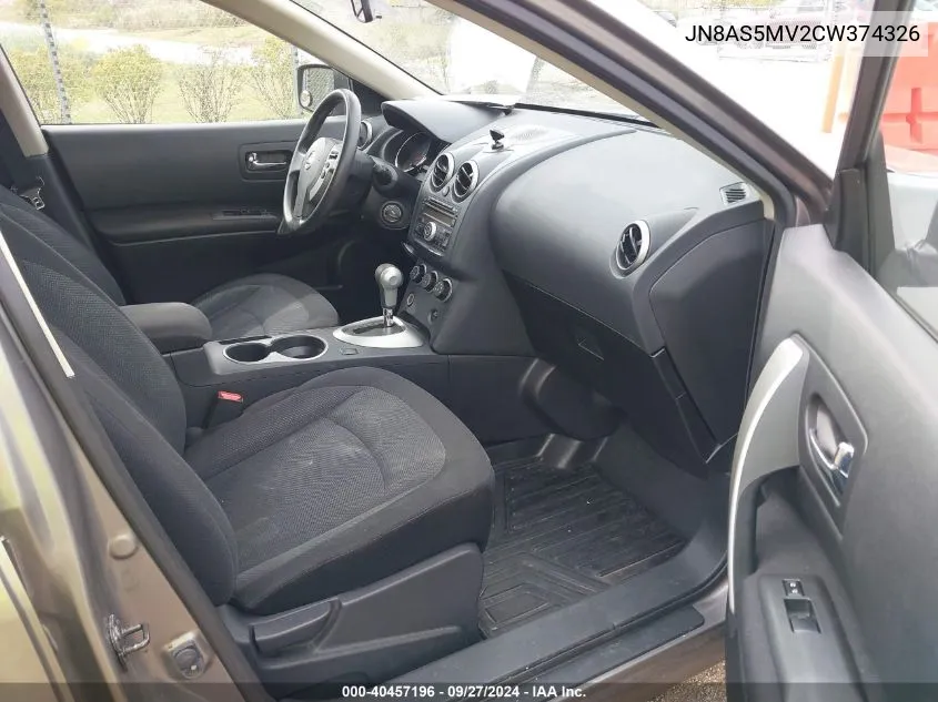 JN8AS5MV2CW374326 2012 Nissan Rogue S