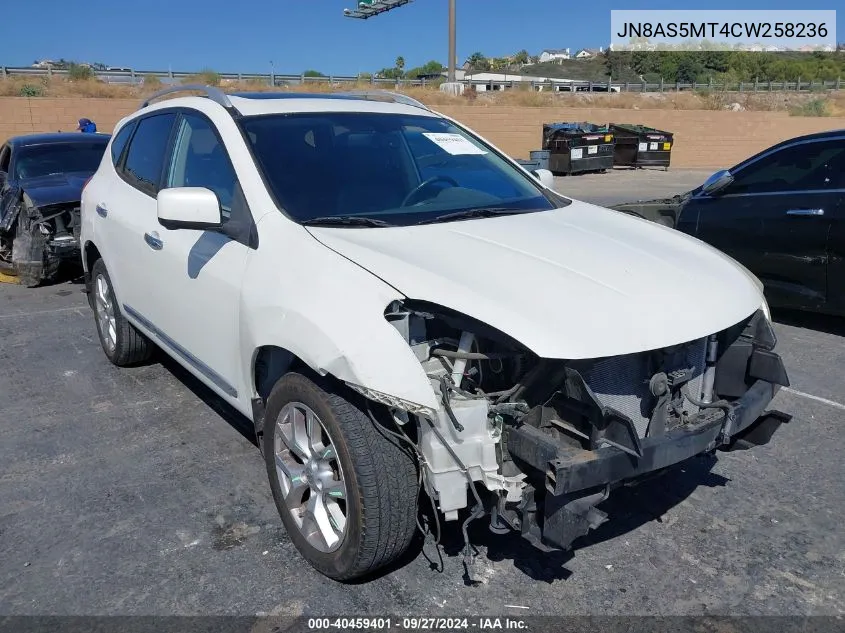 2012 Nissan Rogue Sv W/Sl Pkg VIN: JN8AS5MT4CW258236 Lot: 40459401