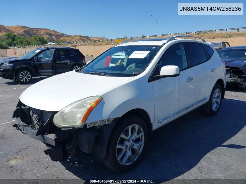 2012 Nissan Rogue Sv W/Sl Pkg VIN: JN8AS5MT4CW258236 Lot: 40459401