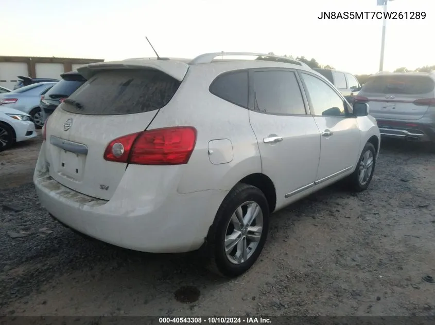 2012 Nissan Rogue Sv VIN: JN8AS5MT7CW261289 Lot: 40543308