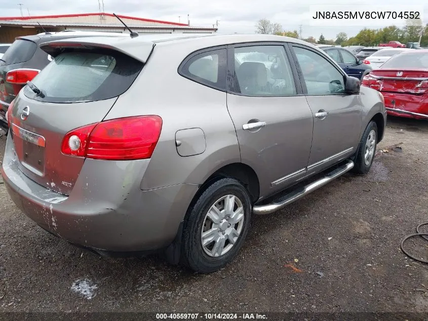 2012 Nissan Rogue S VIN: JN8AS5MV8CW704552 Lot: 40559707