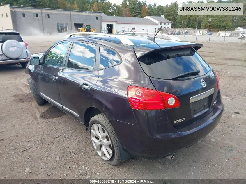 JN8AS5MV0CW382246 2012 Nissan Rogue Sv W/Sl Pkg