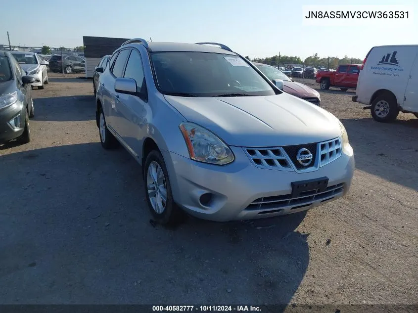 2012 Nissan Rogue Sv VIN: JN8AS5MV3CW363531 Lot: 40582777