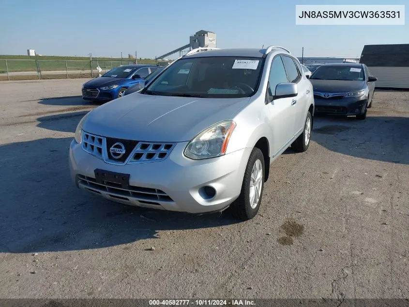 2012 Nissan Rogue Sv VIN: JN8AS5MV3CW363531 Lot: 40582777