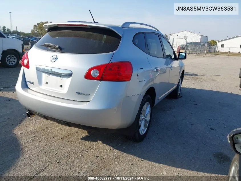 2012 Nissan Rogue Sv VIN: JN8AS5MV3CW363531 Lot: 40582777