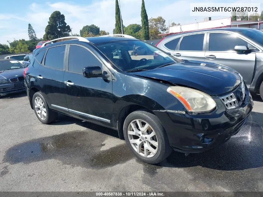 2012 Nissan Rogue Sv W/Sl Pkg VIN: JN8AS5MT6CW287012 Lot: 40587838