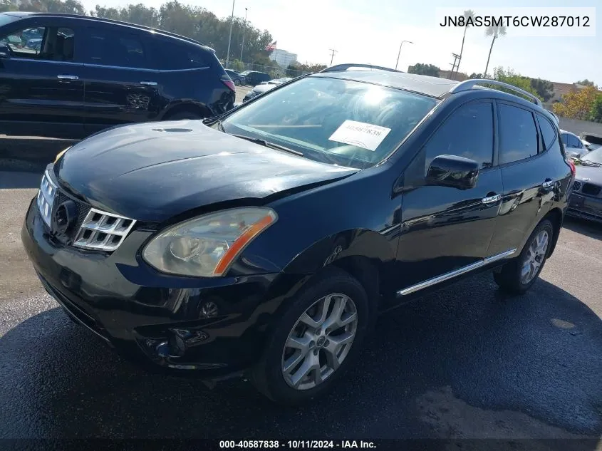 2012 Nissan Rogue Sv W/Sl Pkg VIN: JN8AS5MT6CW287012 Lot: 40587838