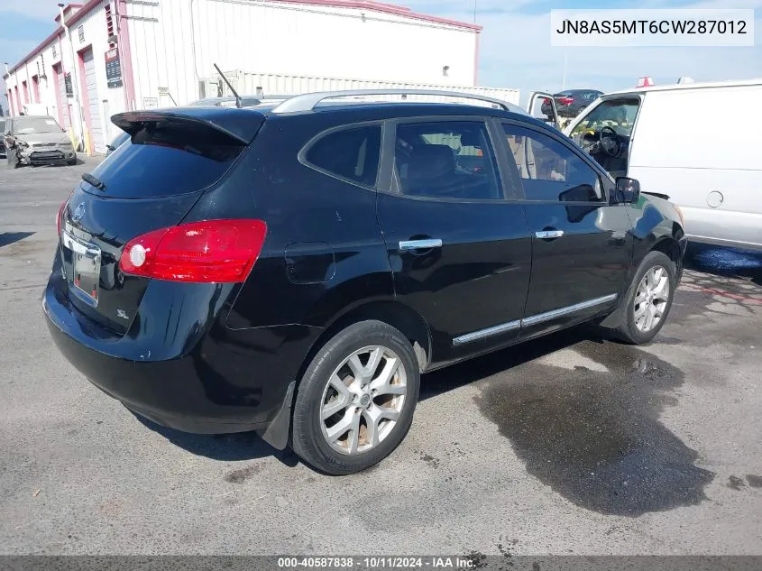 2012 Nissan Rogue Sv W/Sl Pkg VIN: JN8AS5MT6CW287012 Lot: 40587838