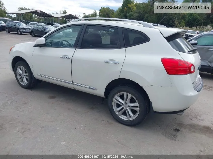 2012 Nissan Rogue Sv VIN: JN8AS5MV1CW419045 Lot: 40606107