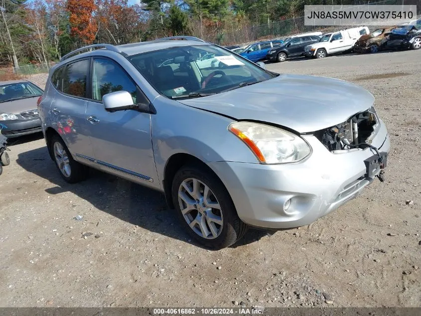 2012 Nissan Rogue Sv W/Sl Pkg VIN: JN8AS5MV7CW375410 Lot: 40616862