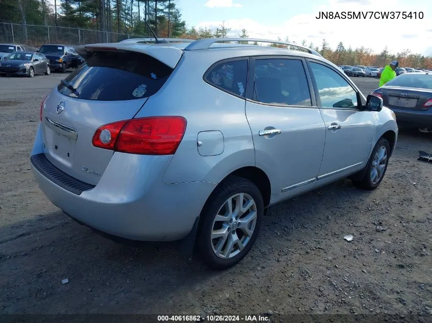 2012 Nissan Rogue Sv W/Sl Pkg VIN: JN8AS5MV7CW375410 Lot: 40616862