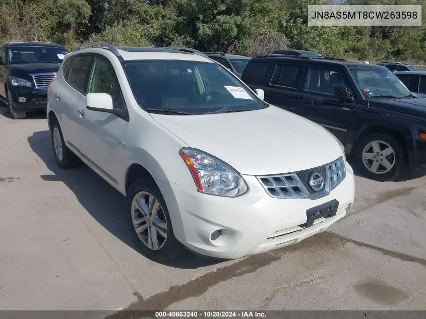 JN8AS5MT8CW263598 2012 Nissan Rogue Sv