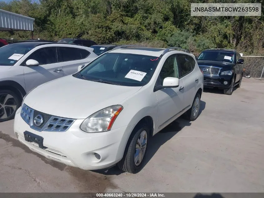 2012 Nissan Rogue Sv VIN: JN8AS5MT8CW263598 Lot: 40663240