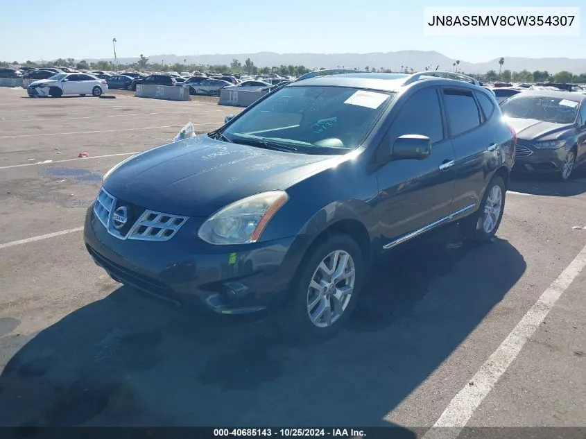 2012 Nissan Rogue Sv W/Sl Pkg VIN: JN8AS5MV8CW354307 Lot: 40685143