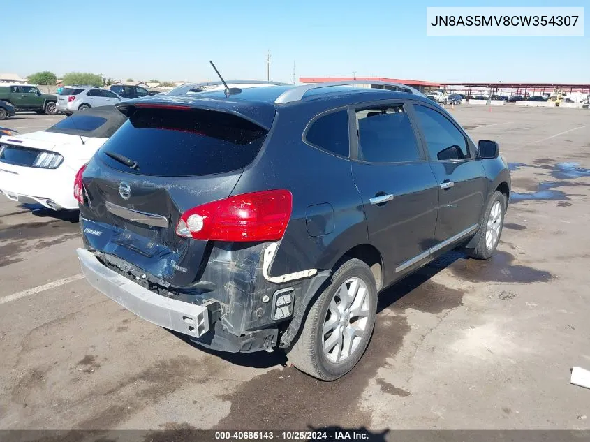 2012 Nissan Rogue Sv W/Sl Pkg VIN: JN8AS5MV8CW354307 Lot: 40685143