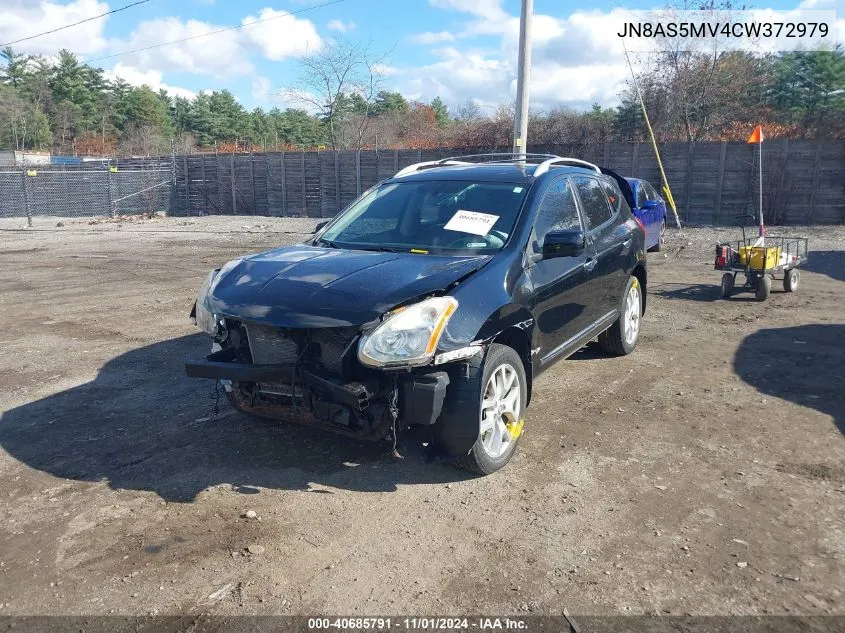 2012 Nissan Rogue Sv W/Sl Pkg VIN: JN8AS5MV4CW372979 Lot: 40685791