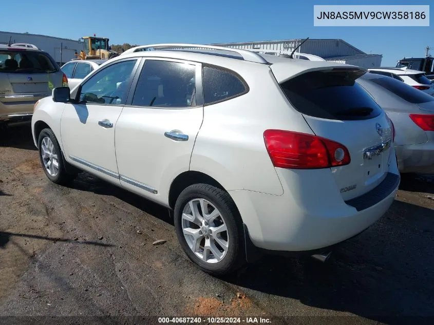 2012 Nissan Rogue Sv W/Sl Pkg VIN: JN8AS5MV9CW358186 Lot: 40687240