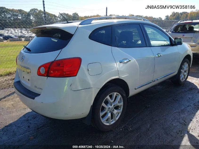 2012 Nissan Rogue Sv W/Sl Pkg VIN: JN8AS5MV9CW358186 Lot: 40687240