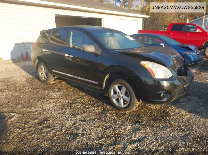 2012 Nissan Rogue S VIN: JN8AS5MVXCW355829 Lot: 40699897