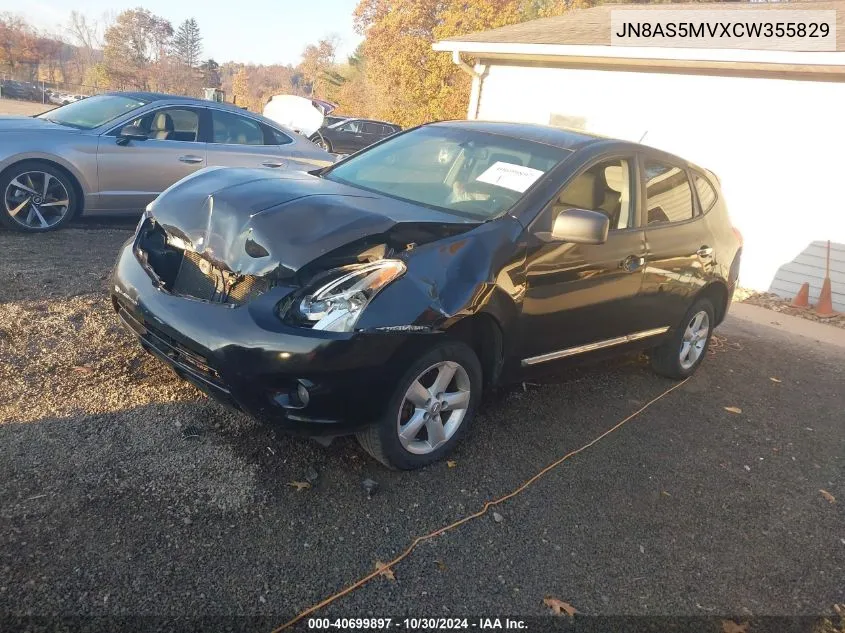 2012 Nissan Rogue S VIN: JN8AS5MVXCW355829 Lot: 40699897