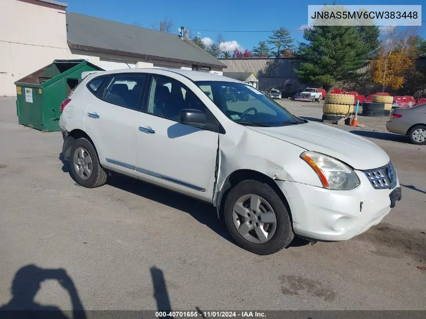 2012 Nissan Rogue S VIN: JN8AS5MV6CW383448 Lot: 40701655