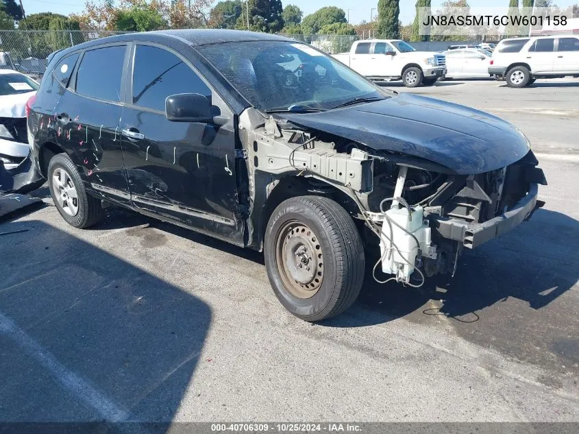 2012 Nissan Rogue S VIN: JN8AS5MT6CW601158 Lot: 40706309