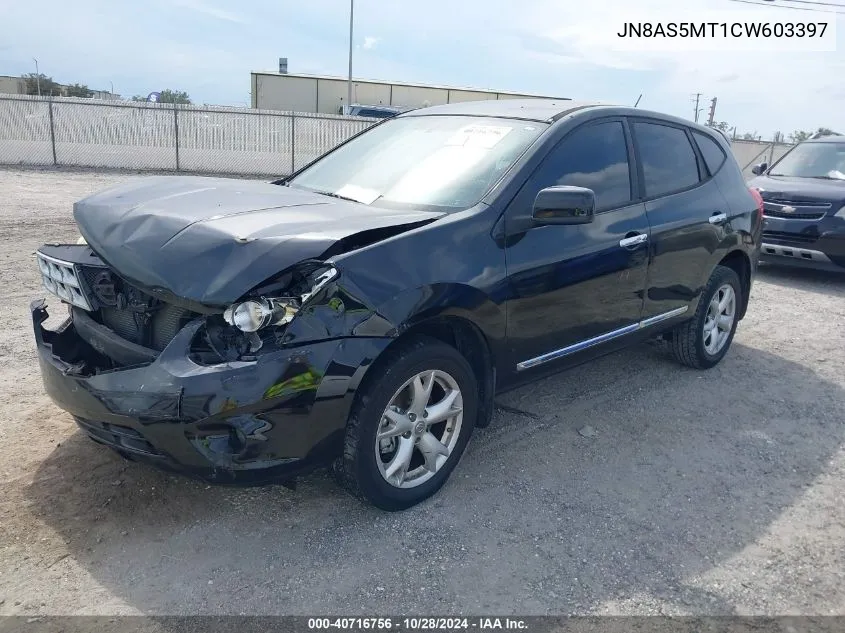 JN8AS5MT1CW603397 2012 Nissan Rogue S