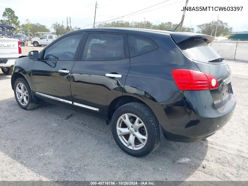 2012 Nissan Rogue S VIN: JN8AS5MT1CW603397 Lot: 40716756