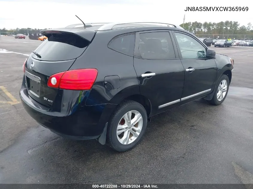 2012 Nissan Rogue Sv VIN: JN8AS5MVXCW365969 Lot: 40722288